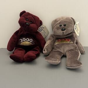 MARCH OF DIMES Beanie Babies Teddy Bears 2000 w/Tags Lot of 2